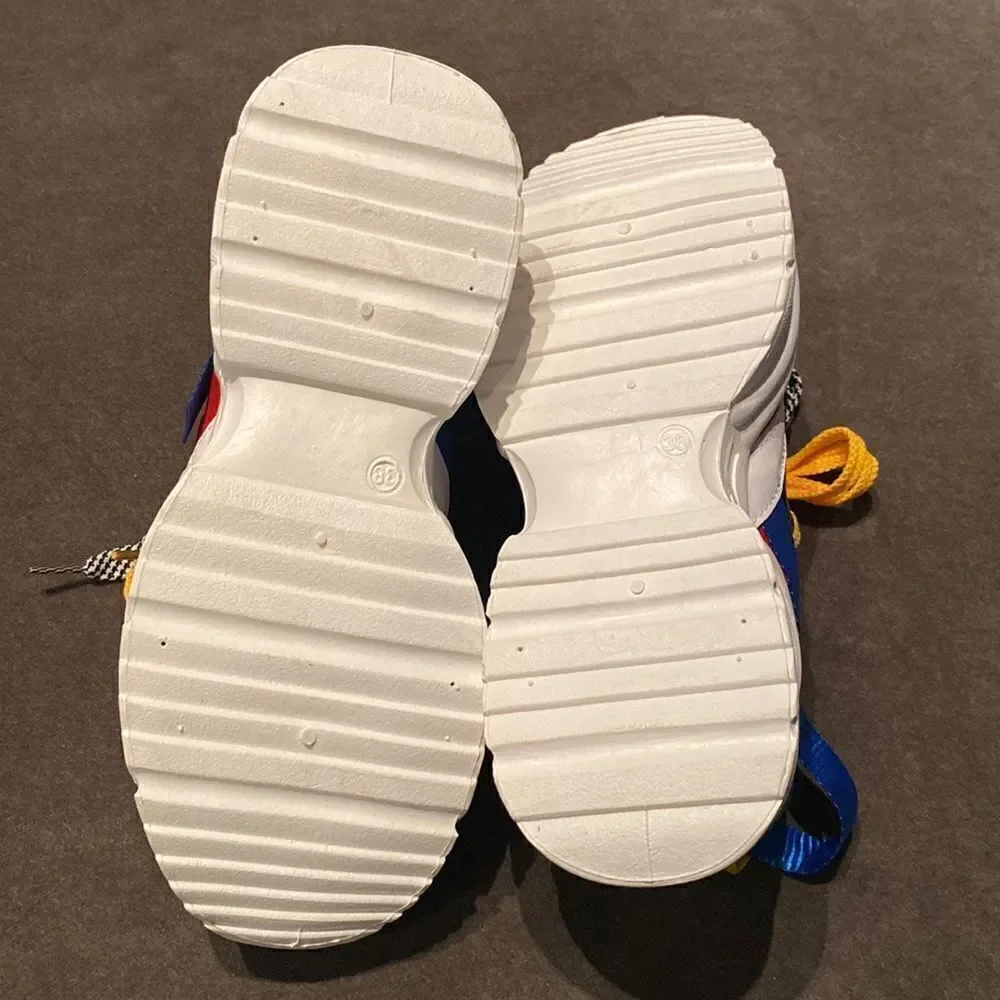 Men’s Fashion Sneakers Shoes Retro Color Blocked Size 5 NEW